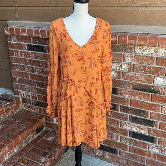 a loves a Fit & Flare Ruffle Mini Dress in Sienna - Picture 1 of 8